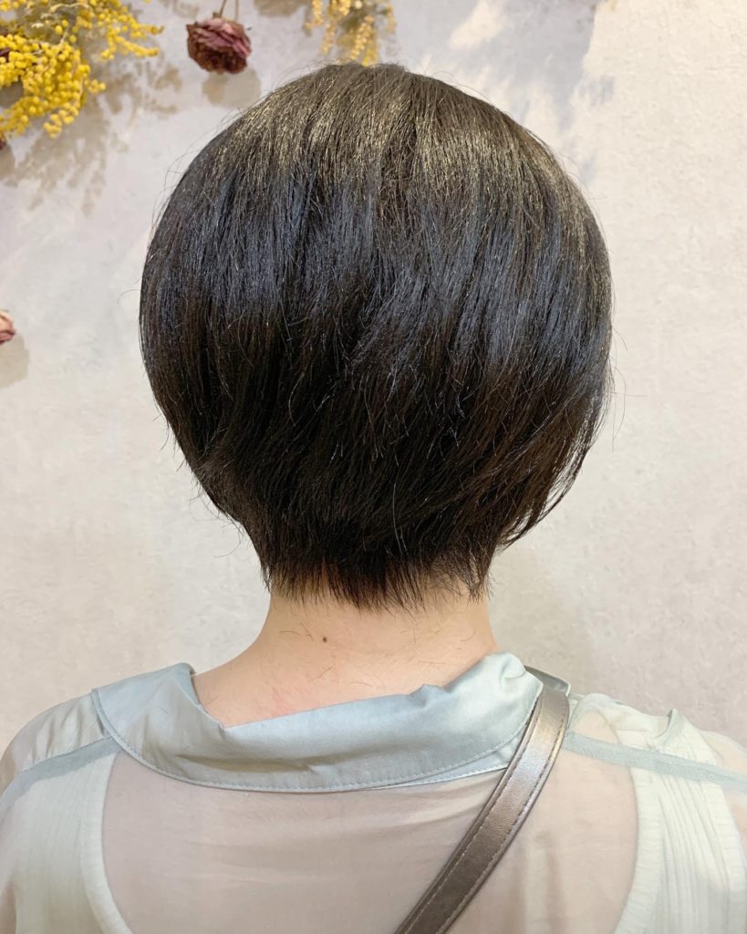 30センチカット ロングからショートボブにばっさりカット 美容室 June じゅね ヘアカタログ 豊田市 岡崎市 髪質改善 縮毛矯正が得意なサロン